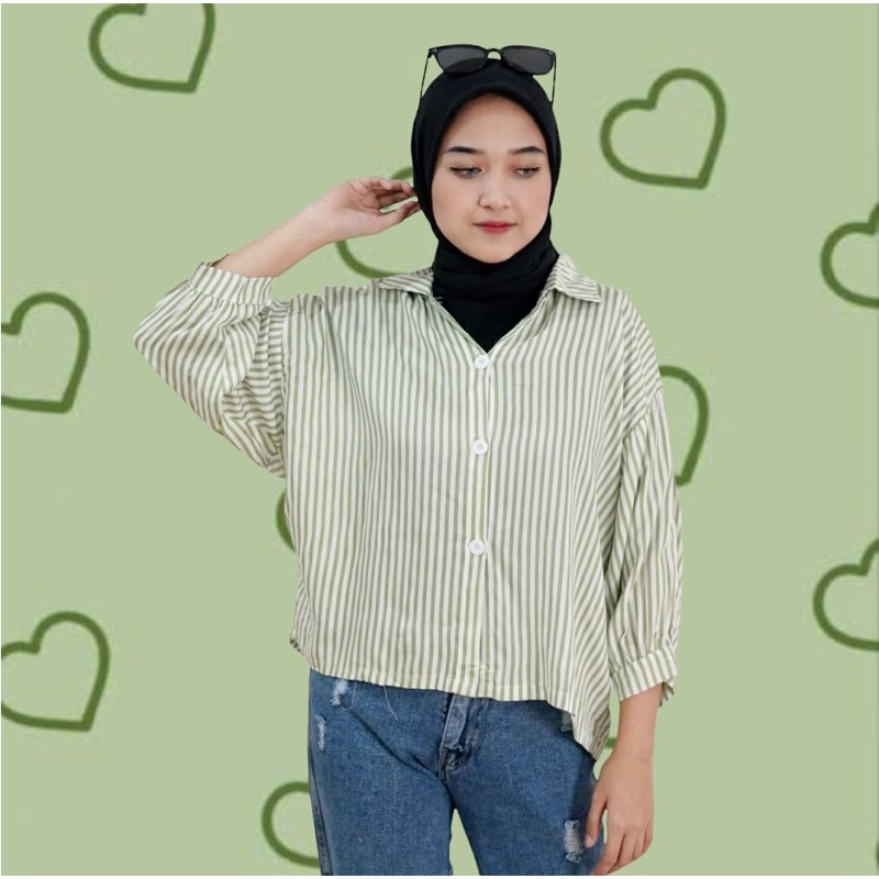 BEFAST - ZFS OOTD Wanita Kemeja AMNI / KEMEJA GARIS JUMBO RAYON DIAMOND / Kemeja Salur / Kemeja Lengan Panjang / Kem Kancing Kekiniaan Remaja / Kem Trendy / Terlaris / Termurah