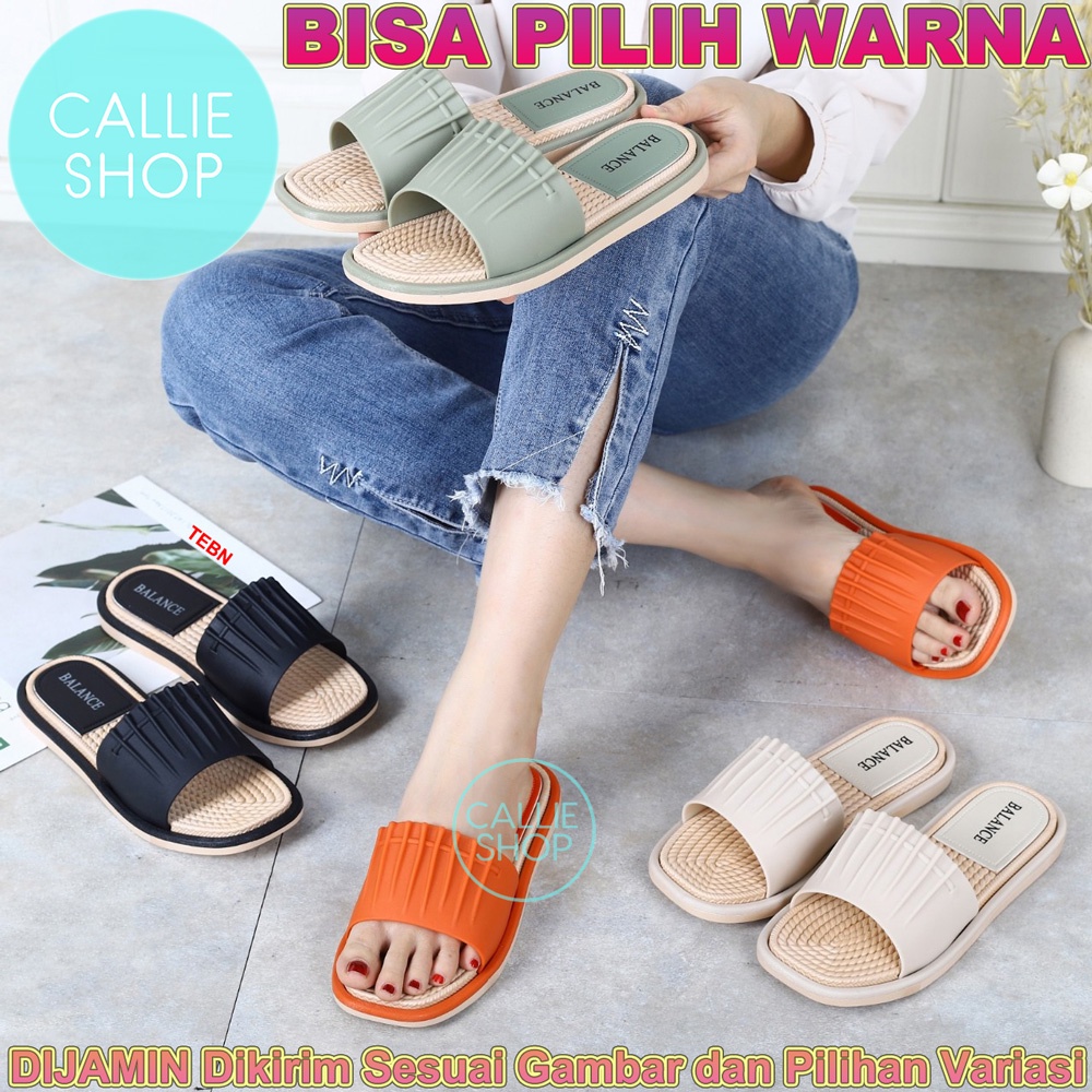 Sandal Wanita Jelly Alas Motif Rami Balance 1209-3 RAMIPGR