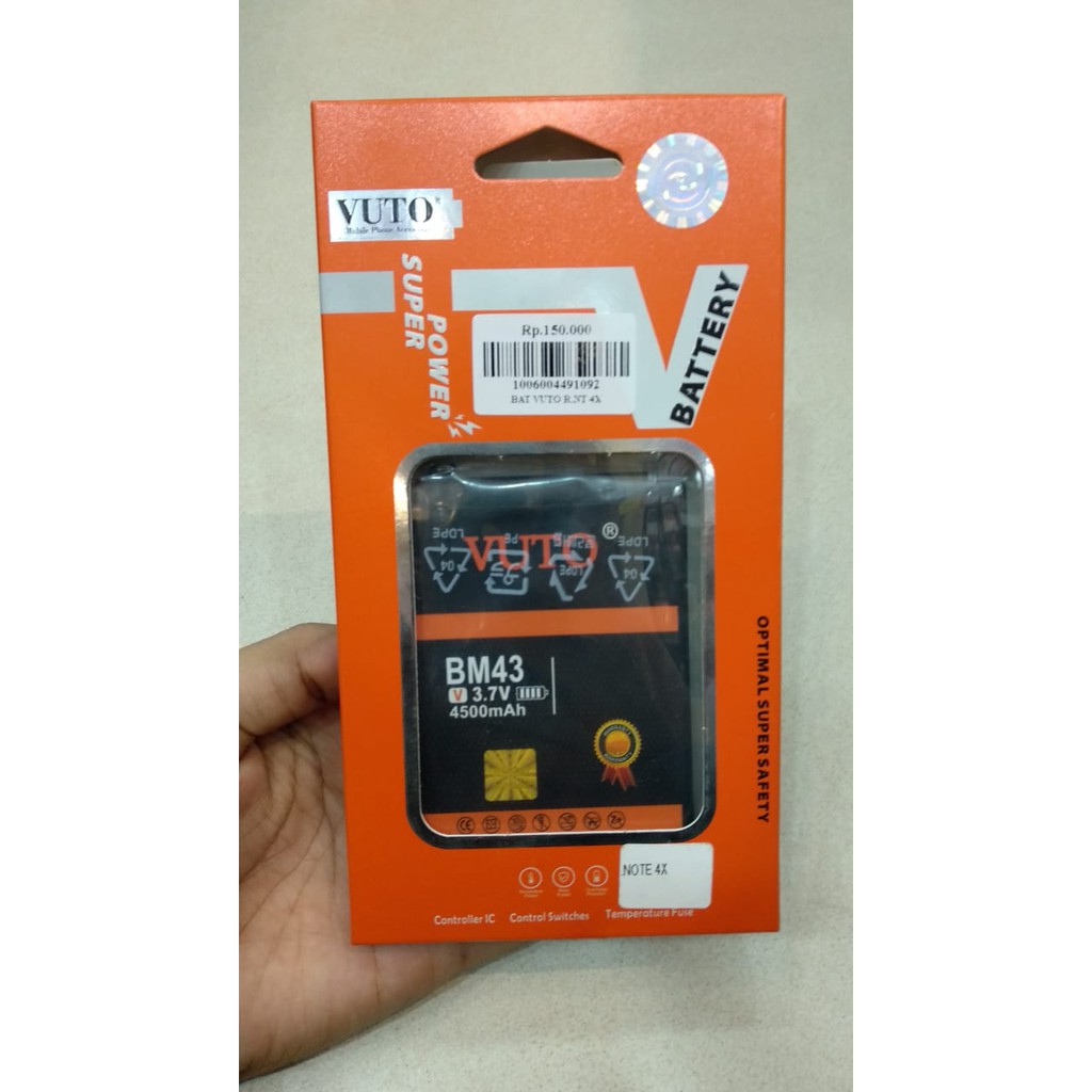 BATERAI VUTO REDMI NOTE 4X