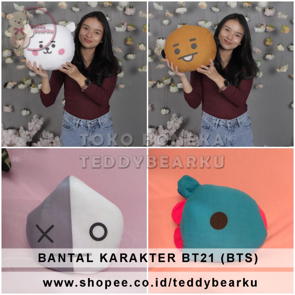 TERMURAH! BANTAL BTS BT21 LARGE PRODUSEN LANGSUNG KOYA RJ SHOOKY MANG CHIMMY TATA COOKY VAN