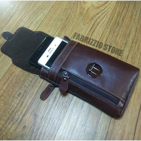 sarung hp | tas hp pinggang | tas selempang kulit sapi
