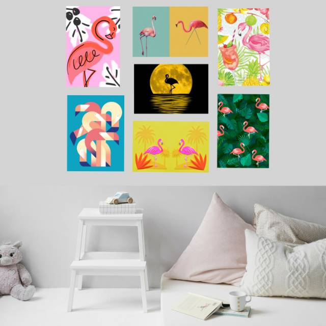 Lucunya Hiasan Dinding Lukisan Foto Walldecor no Pigura Kayu / Flm