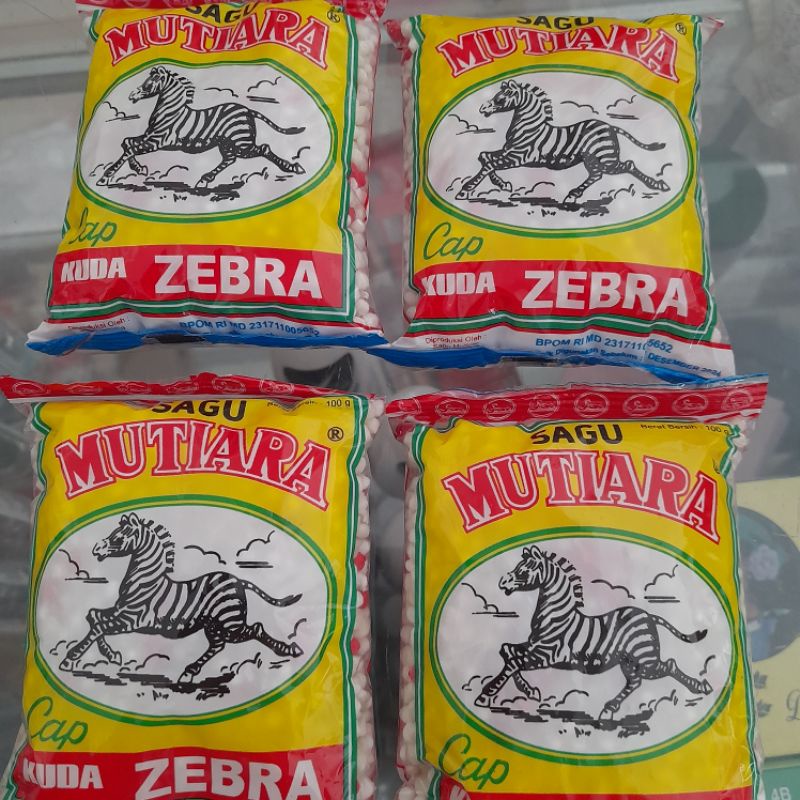 

Sagu Mutiara kuda sebra 100g