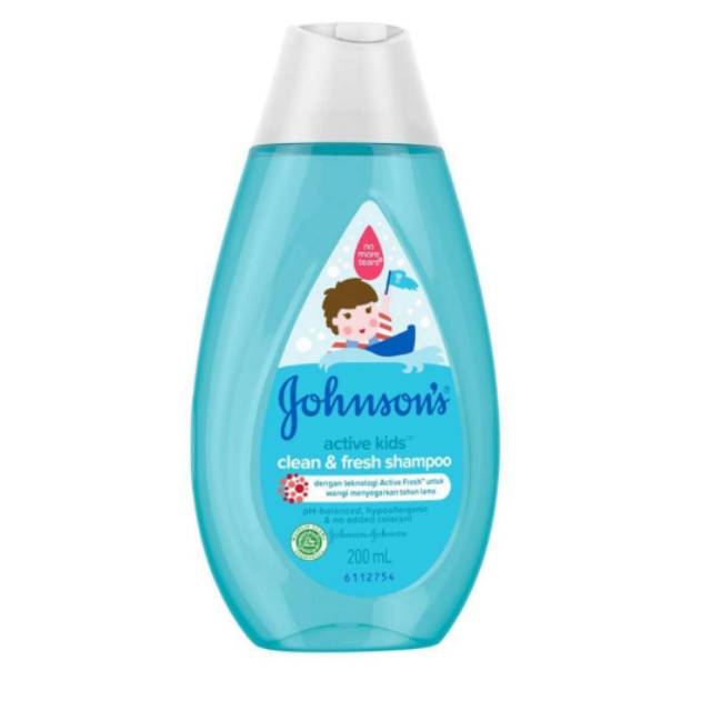 JOHNSON'S Active Kids Clean &amp; Fresh Shampoo - [ Biru 200ml ]