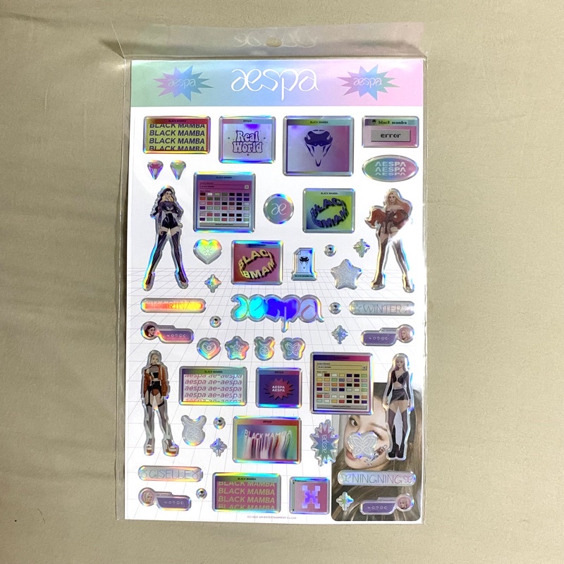 Aespa Hologram Epoxy Sticker Photocard Set Giselle First Press
