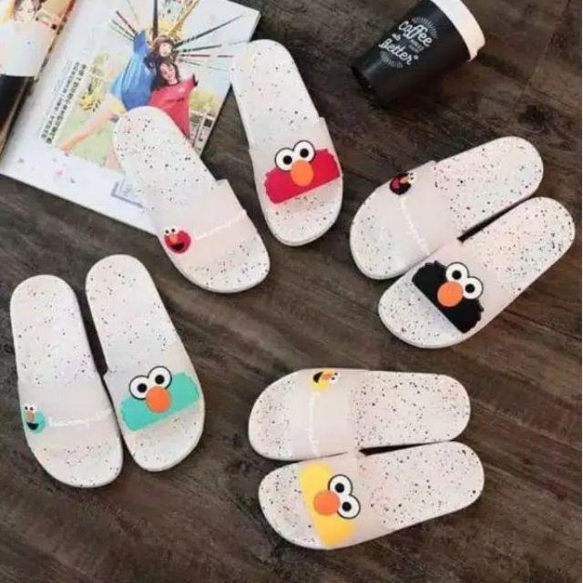  Sandal  Elmo  Jelly Karet Sol PUTIH Sandal  Elmo  Dewasa 