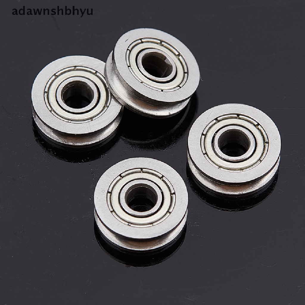 Adawnshbhyu 5pcs V U Alur Roller Wheel Ball Bearing Mesin Bordir Pulley Bearing