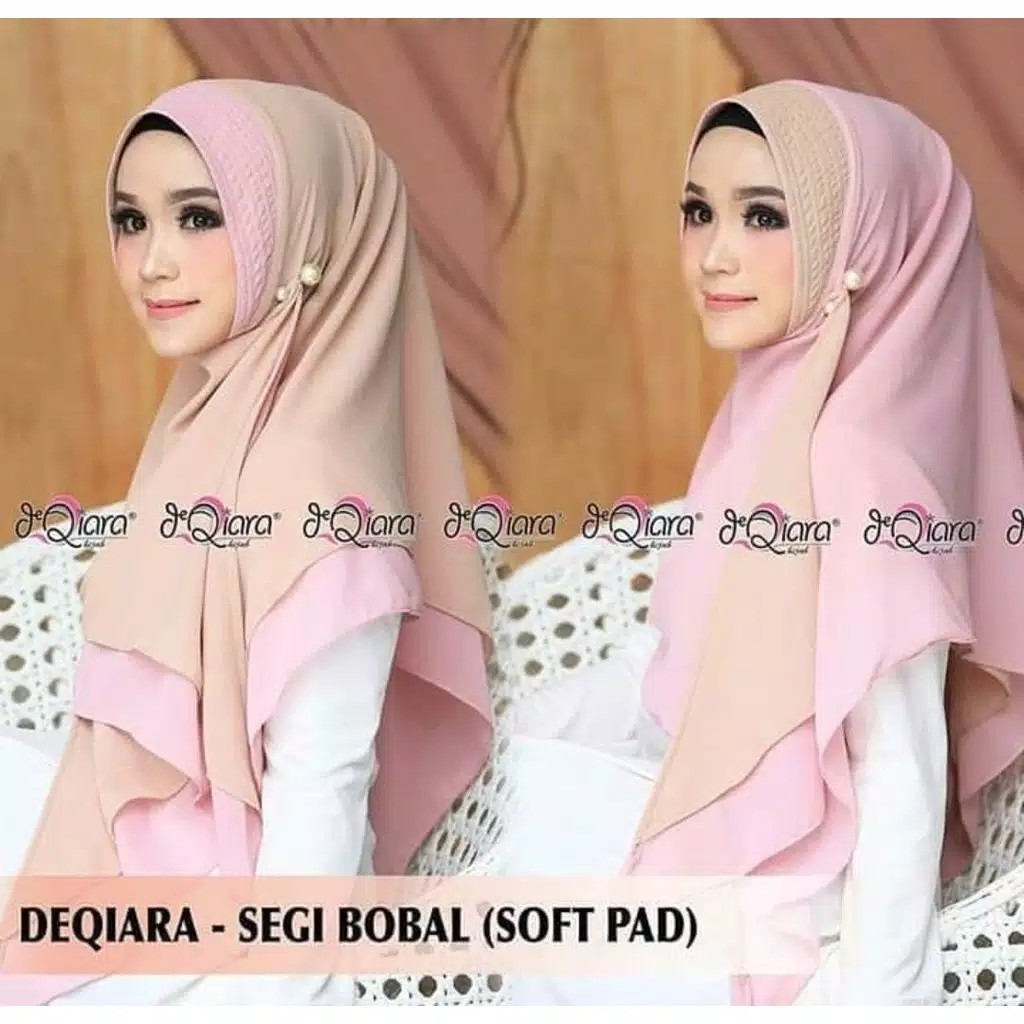 Alny Hijab - Segi 3 segitiga soft pad bobal (Bolak Balik ) deqiara