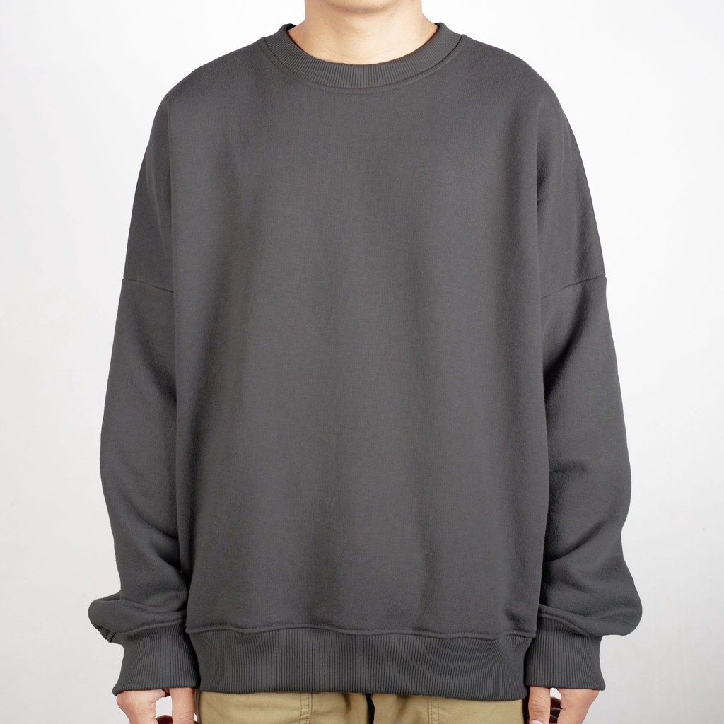 Crewneck Boxy Oversized Dark Grey