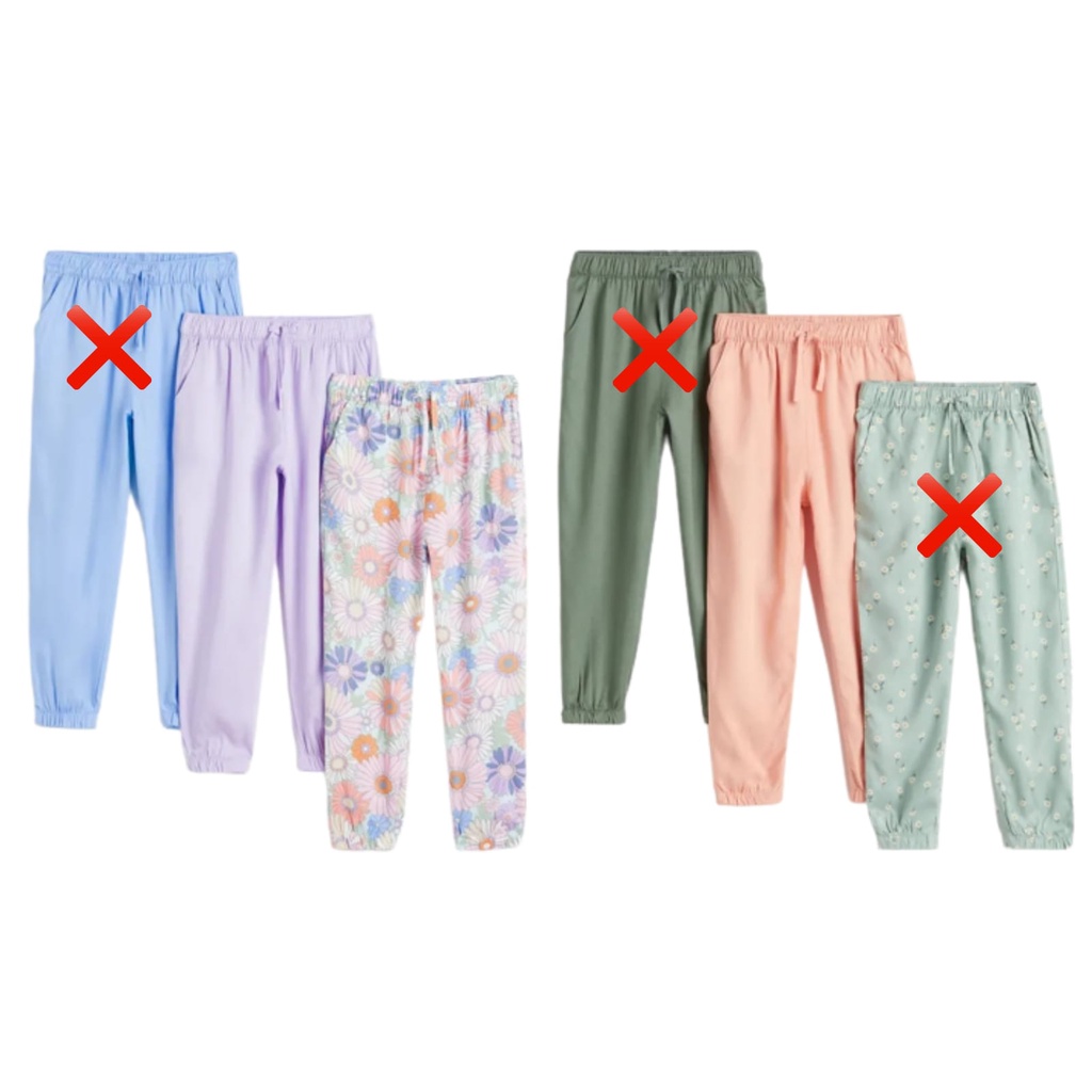 Jogger Anak Perempuan Model Branded Jogger Anak Cewek Bahan Rayon Celana Panjang hm0022