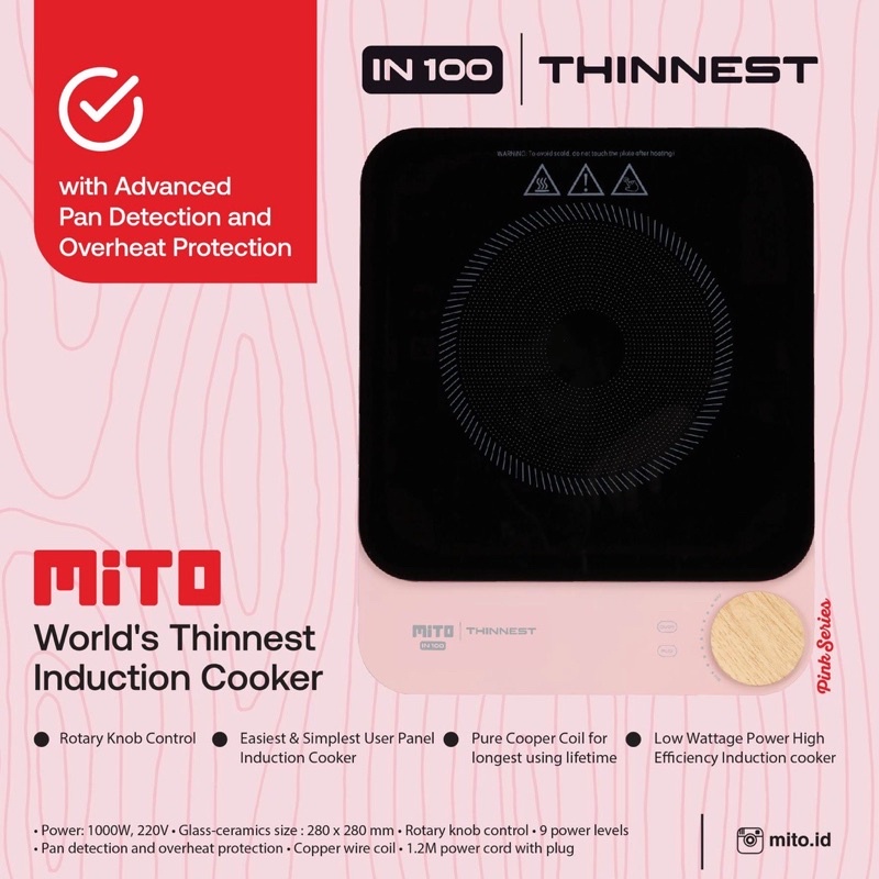 MITO INDUCTION COOKER / KOMPOR INDUKSI IN100 / IN-100 - 100% ORI