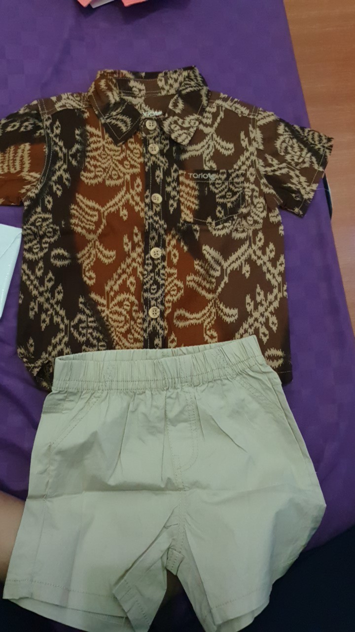 Torio Smart Casual Gold Batik Set - Baju Setelan Anak Laki-laki - Baju Setelan Batik Anak Laki-laki