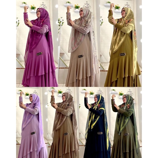 DRESS AINA PREMIUM SET Original  By Yodizein Syari_