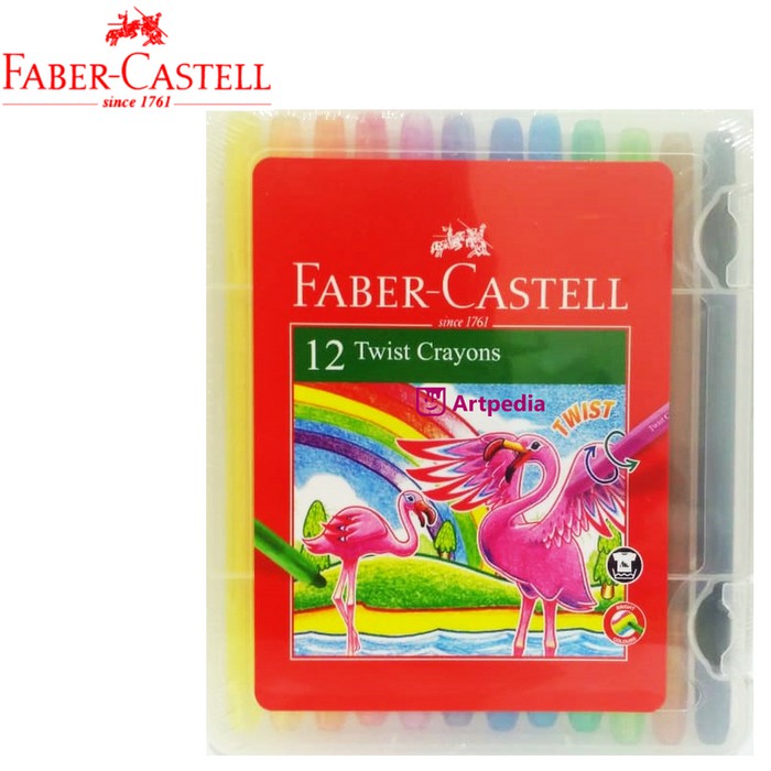 

[FABER CASTELL] Twist Crayons Isi 12 Krayon