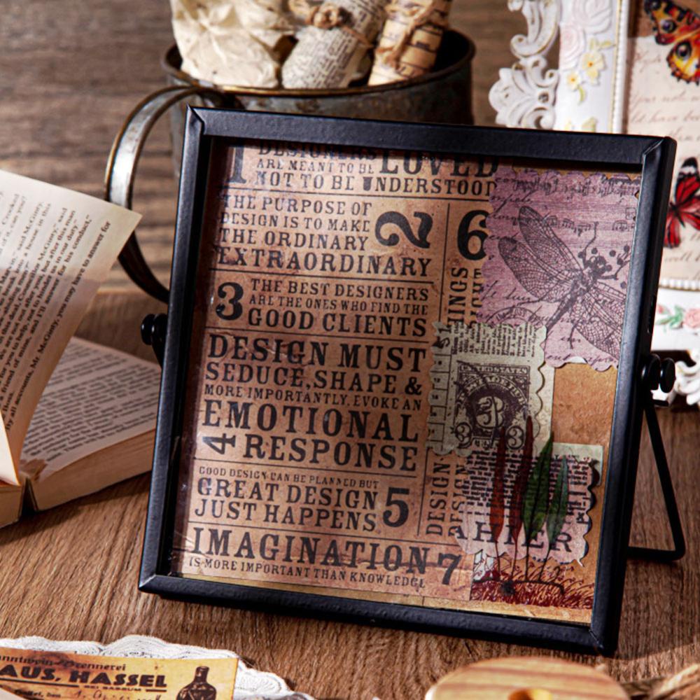 Timekey 30Pcs / Pak Kertas Kraft Scrapbooking / Jurnal Gaya Vintage W2Z7