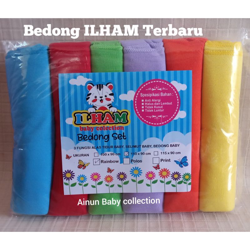 WARNA MIX BARU ISI 6PCS BEDONG BAYI BAHAN ADEM LEMBUT COCOK BUAT BAYI LAKI-LAKI DAN PEREMPUAN UK 90X110CM