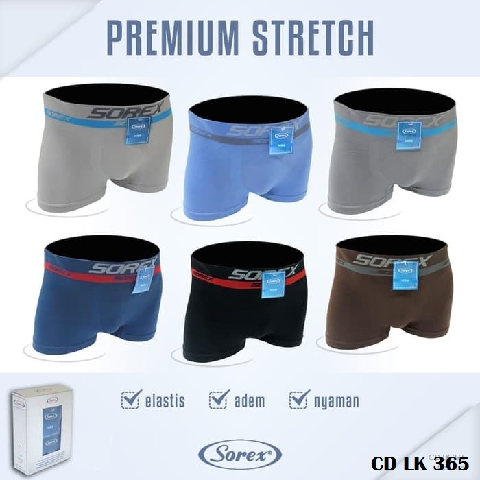 CD Cowok Dewasa Boxer &amp; Segitiga Sorex / Celana Dalam Kolor Pria Laki 363,364,365,366, M3003 &amp; M3007