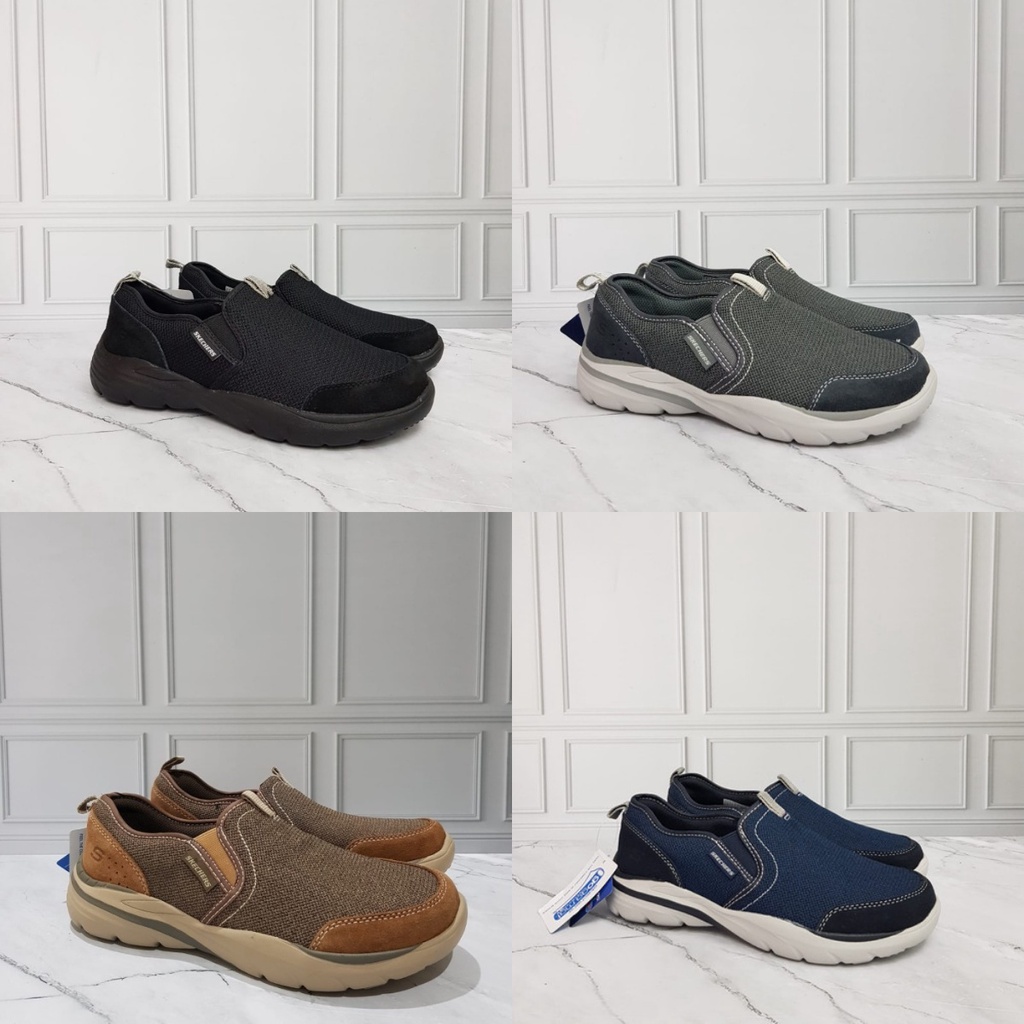 SEPATU SKECHERS CORVEN HORST - KHAKI / SKECHERS PRIA