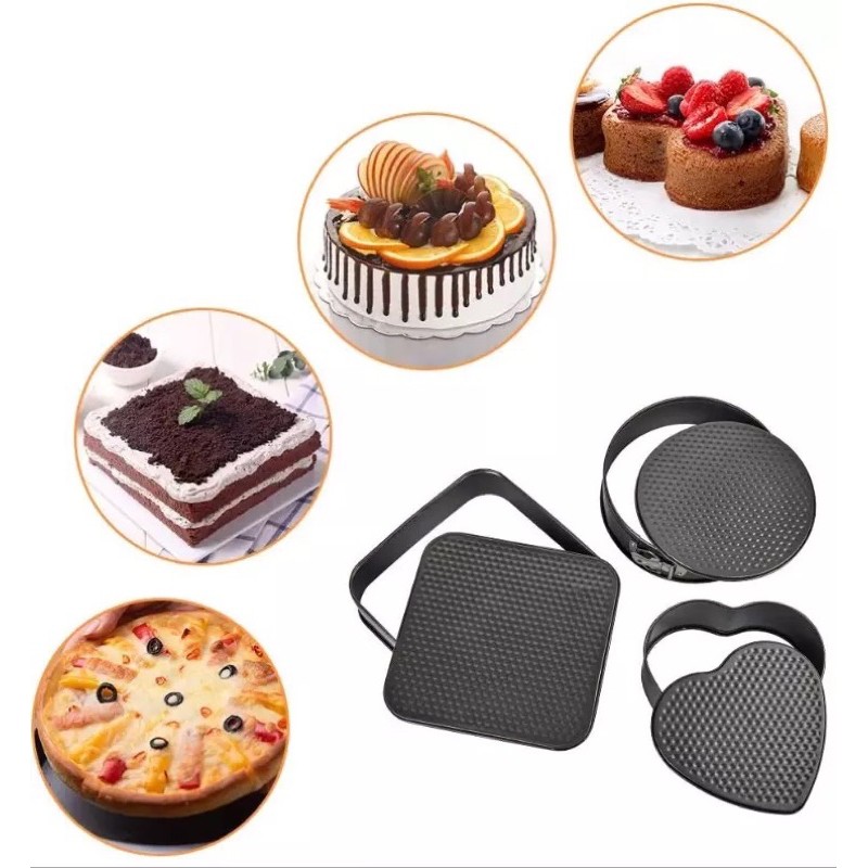 dc88 Loyang kue Cetakan Kue 3 in 1 / Cake Pan Mold / Loyang Kue 1 set 3 pcs