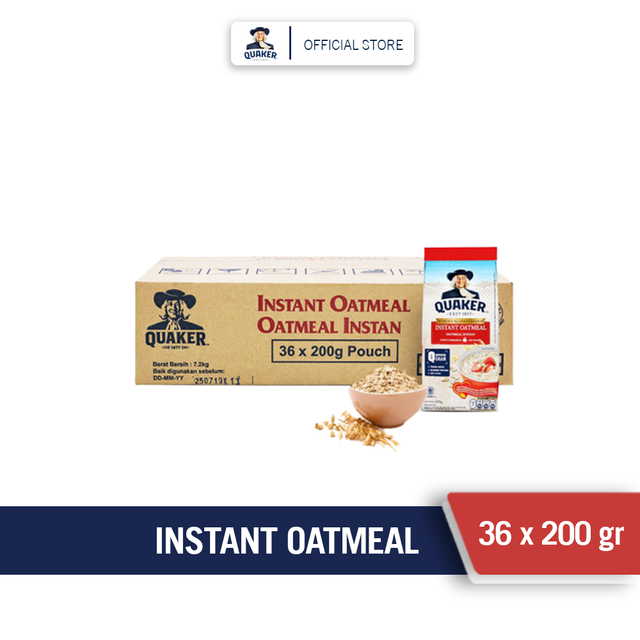 

Quaker Instant Oatmeal 36 x 200 gr