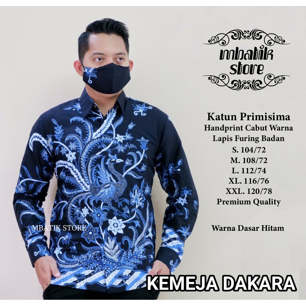 Kemeja Dakara Batik Pria Lengan Pendek Full Furing by Mbatik Store