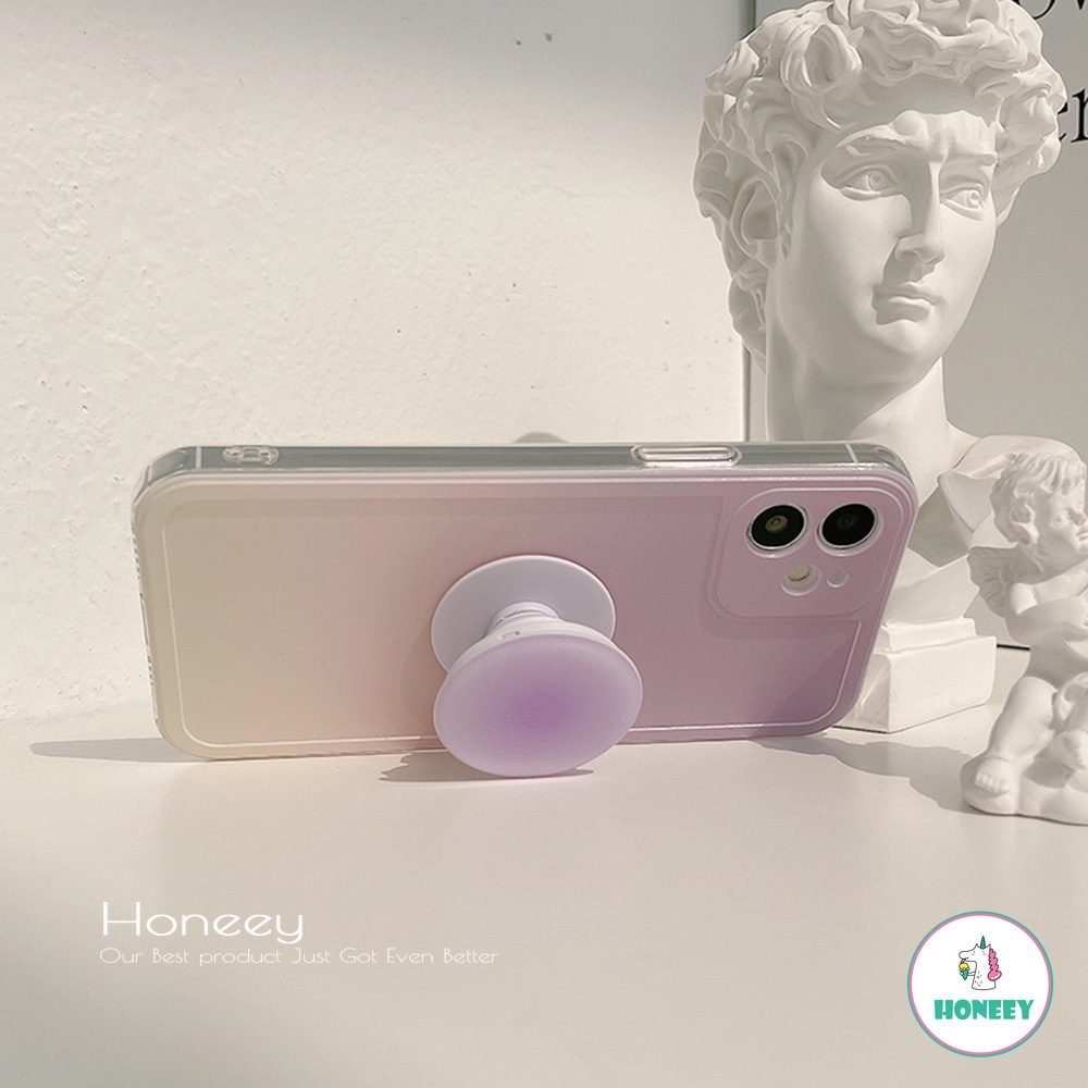 Expanding Phone Stand Holder 3D Glitter Shiny Gradient Silicone Phone Stand Holder Finger Holder Gasbag Fold Bracket Mobile Phone Grips