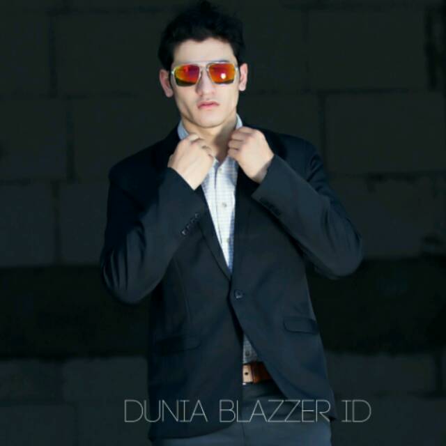 JAS PRIA EXECUTIVE BLACK - Blazer Hitam Cowok Resmi Formal Kerja Kantor Wisuda Akad Nikah Resepsi MC