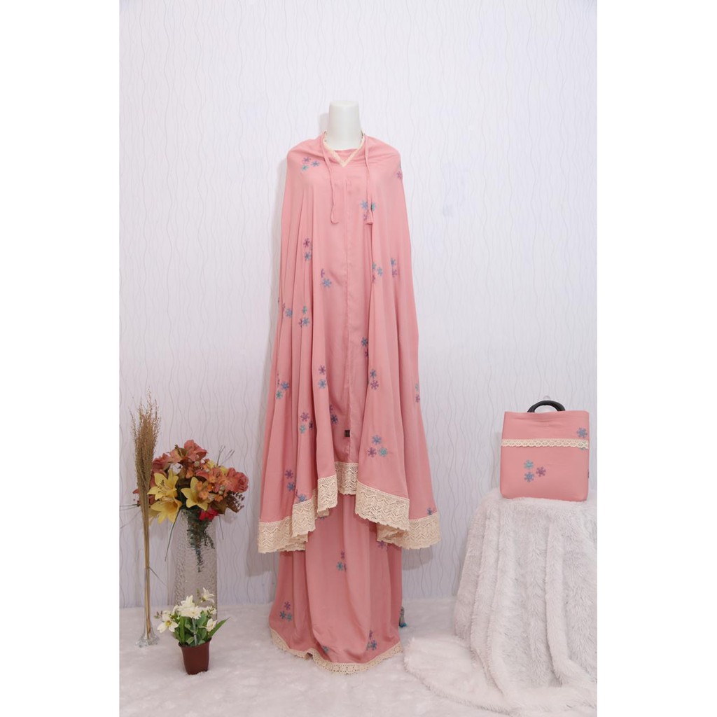 MUKENA DEWASA BORDIR MOTIF CRISTAL RENDA