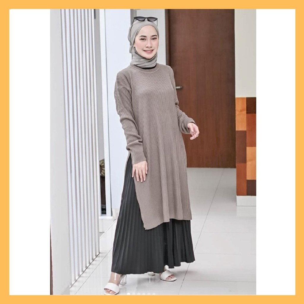 KARENINA TUNIK / ANDINI TUNIK / RAJUT WANITA TERBARU / FASHION MUSLIM