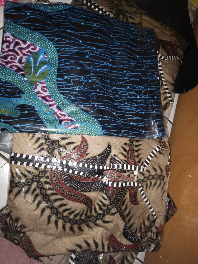 M-l-xl-xxl Batik Tunik Wanita Asj Sa Hrb026 Kenongo Pekalongan Sogan Tulis