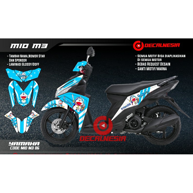 Sticker Mio M3  Stiker Mio Z Decal Mio M3 stiker Mio Stiker Mio M3 Doraemon stiker mio Full Body