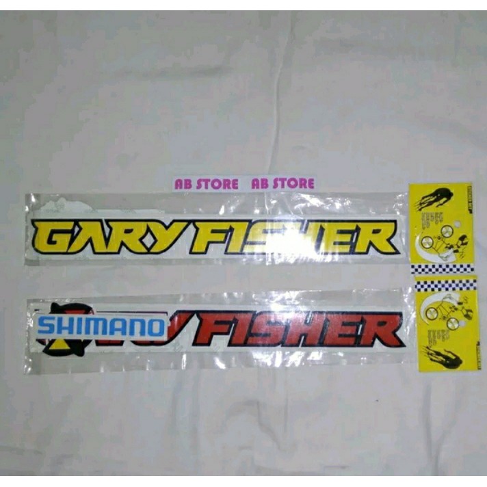 stiker set sepeda motif Gary Fisher