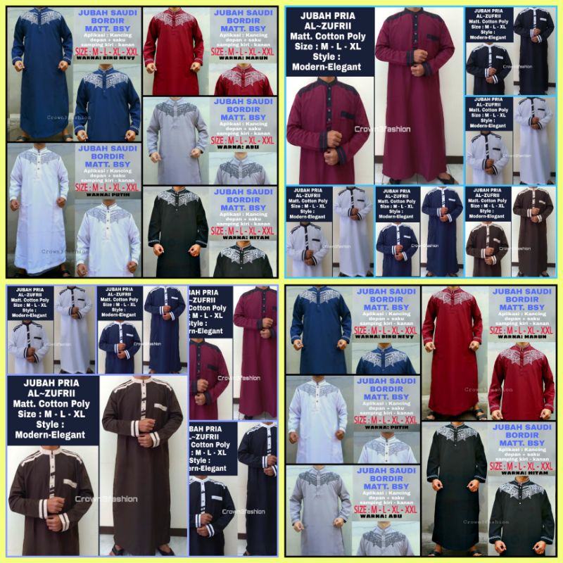 JUBAH ARAB VIRAL PRIA KATUN &amp; BSY BORDIR BERKUALITAS TERBARU * BISA COD