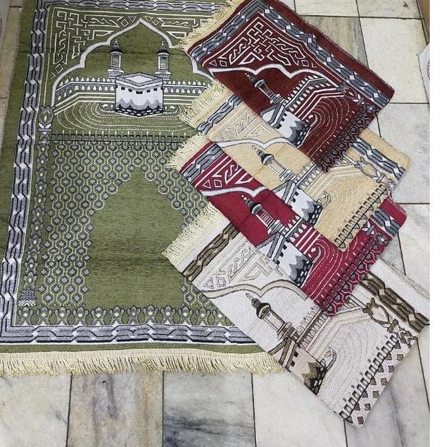 바 SAJADAH RAJUT / SAJADAH TAMBANG JS Sajadah Turki Rajut sajadah tipis ukuran 70x110cm rumbai tamban