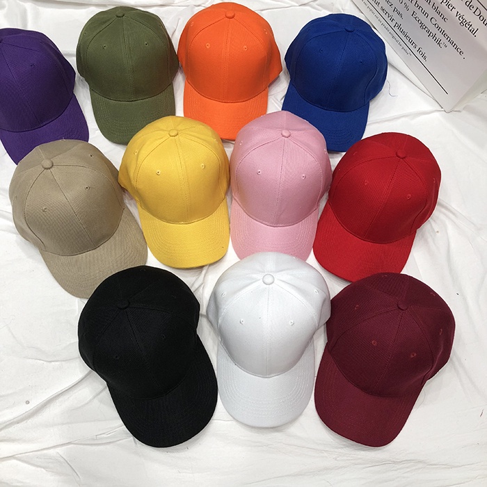 Topi Baseball Casual Gaya Korea Retro Warna Polos Untuk Pria / Wanita