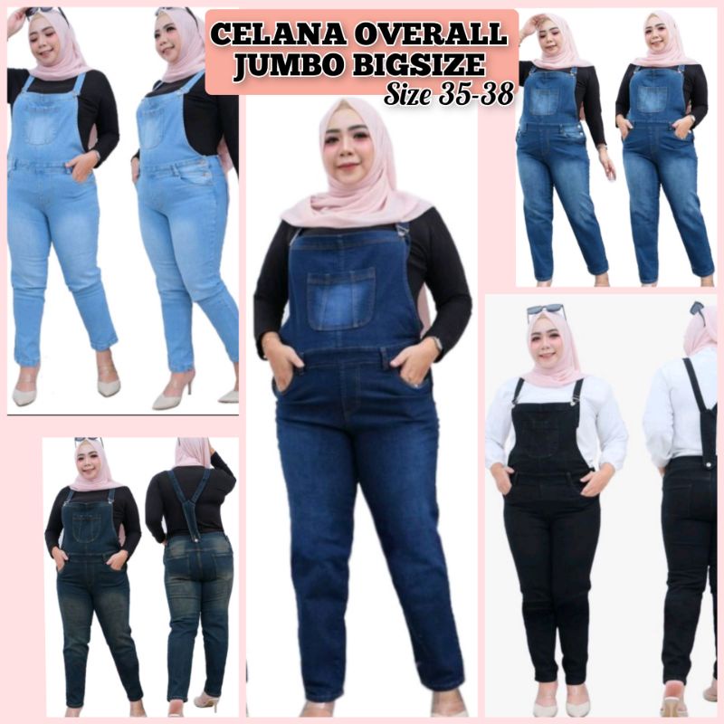 LIMA7GROSIR - BAJU KODOK JUMBO BIGSIZE CELANA PANJANG OVERAL JEANS CELANA KODOK