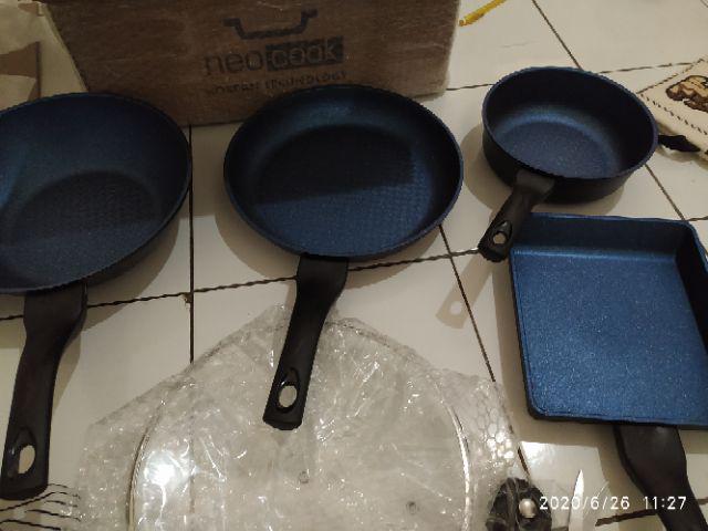 Neocook Frying Pan Set Of 5 / Megastone Pan / Panci Keramik