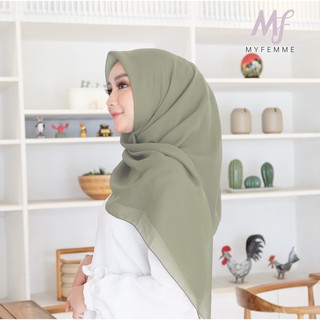  Jilbab  Segiempat BELLA  SQUARE  Kerudung Double Hyqon 