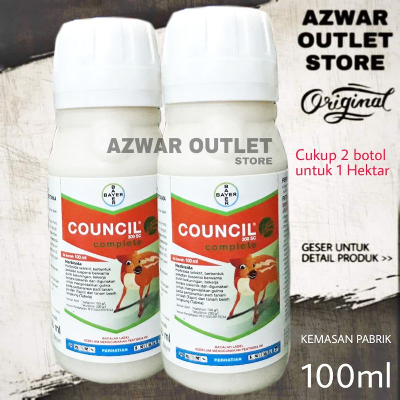 Council complete 300sc by BAYER | KANCIL Herbisida pintar pra tumbuh untuk tanaman padi | racun rump