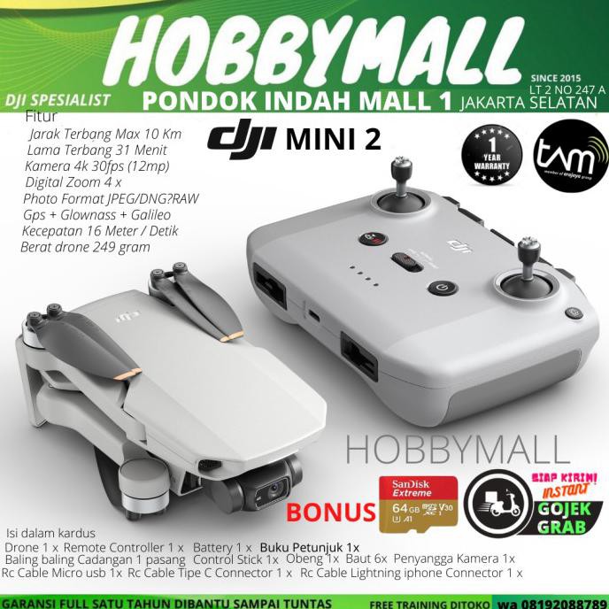 DJI Mavic Mini 2 / DJI Mini 2 / DJI MAVIC MINI 2 BASIC GARANSI RESMI