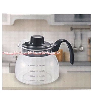 Kris Foodware Coffee Pot 700ml Teko Kopi Kettle Glass Bahan Borosolicate Tempat Cerek Ceret Kopi Kaca Bening Takaran Kopi Dengan Tutup Kris Chef