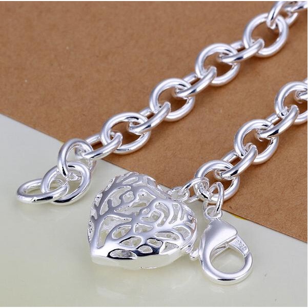 Gelang Model Terbuka Bahan Stainless Steel Lapis Silver