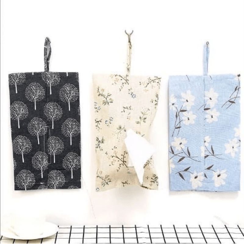 Sarung Tempat Tissue Tisu Tissu Tisyu Yang Dapat Di Gantung Dengan Motif Bunga Yang Unik Dan Elegan Sarung tissue Tempat Tissue Model Gantung