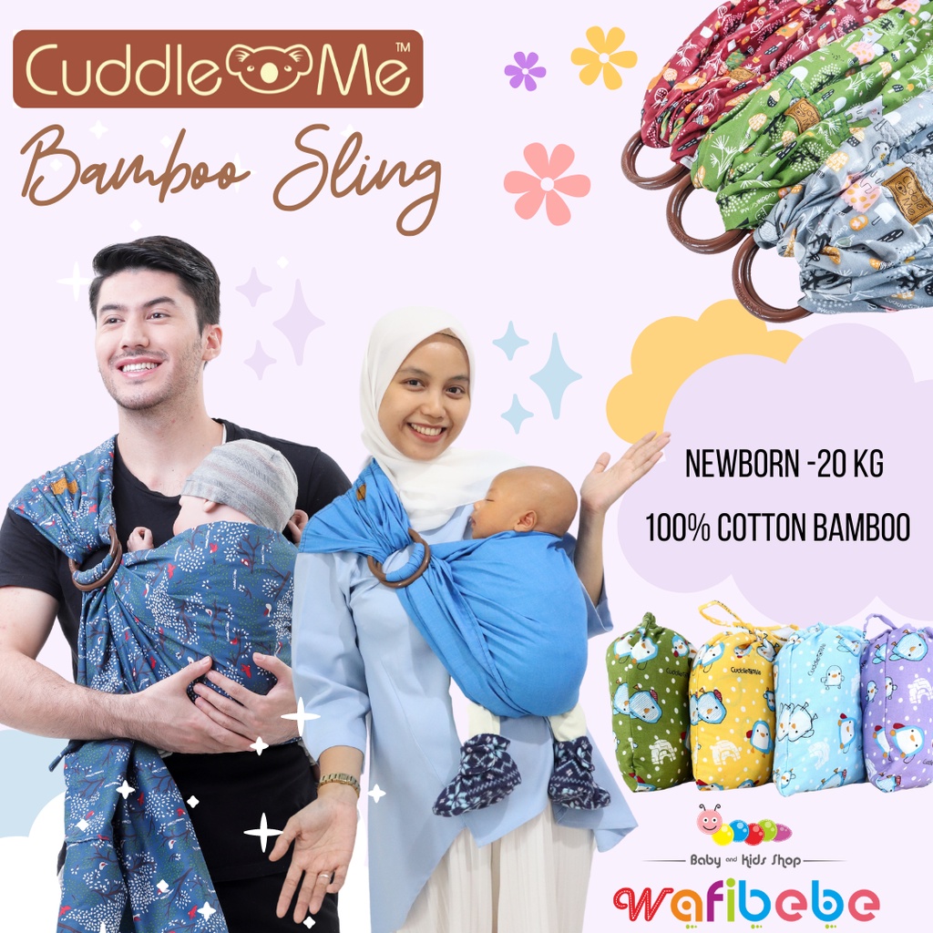 Cuddle Me Ring Sling Bamboo Gendongan Bayi Original Cuddleme