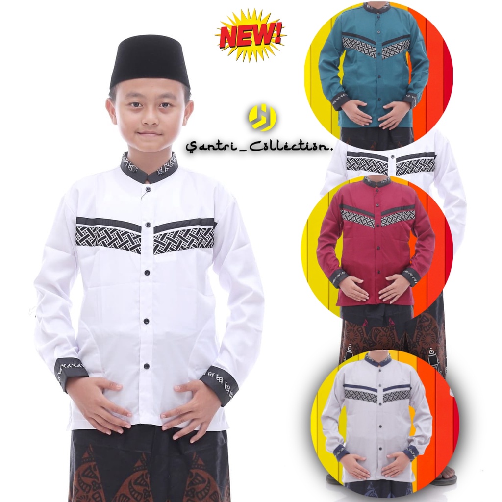 kemeja anak Baju Koko Anak Kurta Laki Laki Kurta Batik Anak Baju Koko Anak Lengan Panjang Koko Anak 