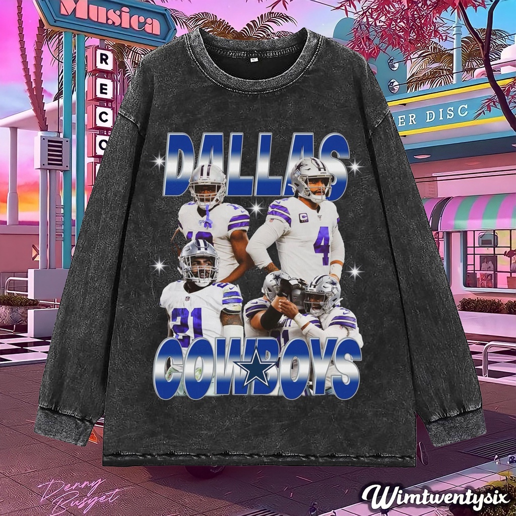 longsleeve | kaos oversize | oversize washing | t-shirt oversized | kaos dallas cowboys vintage tee