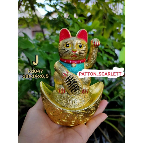 KUCING MANEKI KUCING MANEKI NEKO KUCING HOKI LUCKY CAT PATUNG KUCING KEBERUNTUNGAN PATTON_SCARLETT J