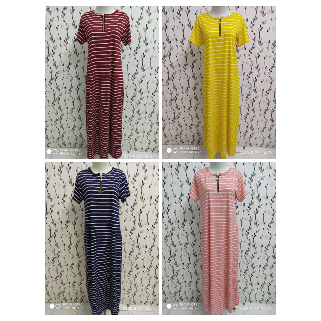 JIUS Daster Sleting Busui / Daster Panjang /Daster Gamis Salur Cantik Hyget