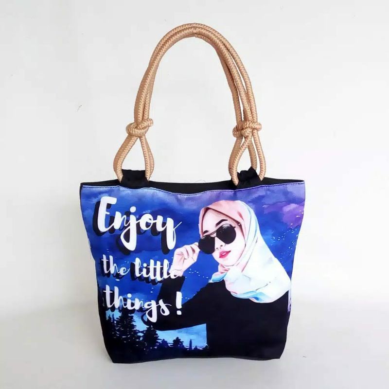 TAS MUSLIMAH TOTEBAG TALI SUMBU TAS KEKINIAN TERBARU