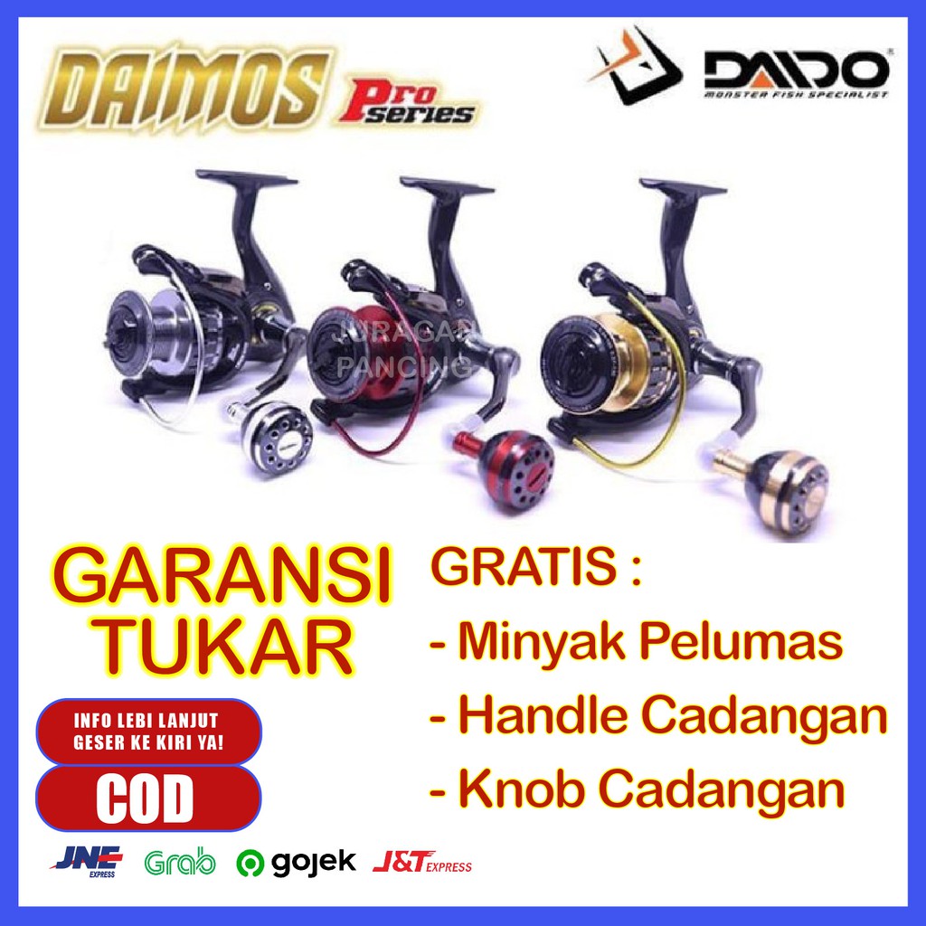 ALAT PANCING FISHING REEL  DAIDO DAIMOS PRO SERIES BP 1000-2000 |POWER HANDLE |KOLAM | FREE HANDLE